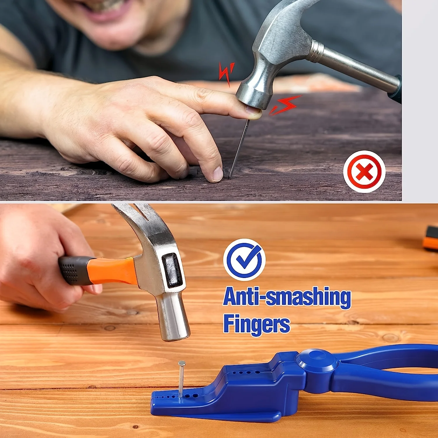 Hammer-Nagelzange, Fingerschutz für Schiebegelenkzangen, Hammer-Nagel, Nagelzange zum Trimmen, um die Finger zu schützen – Detail 6