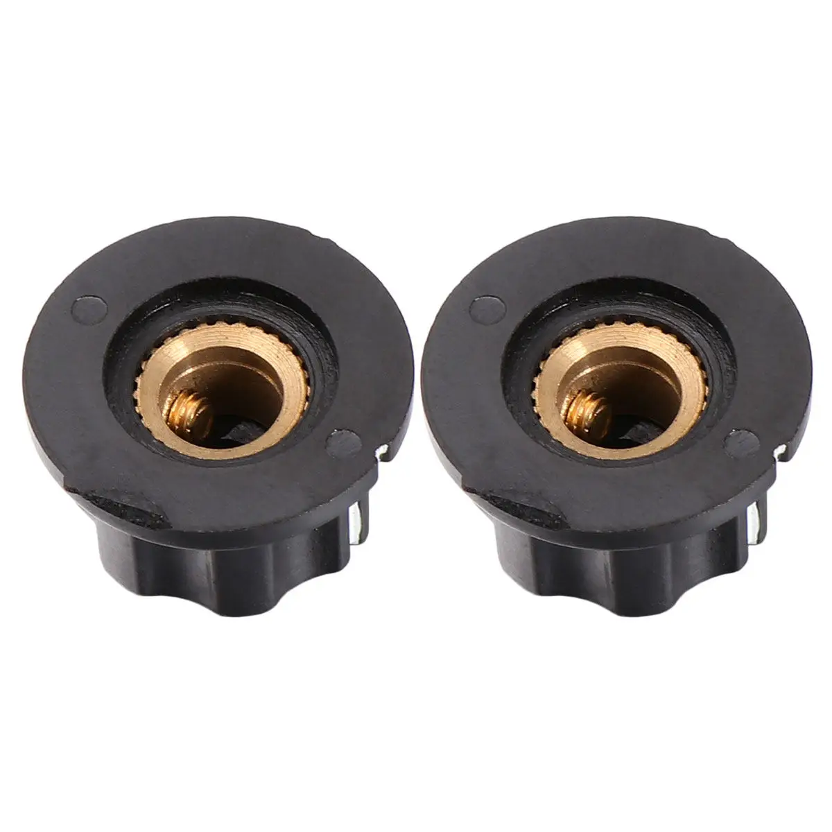 15Pcs Potentiometer Rotary Knobs 6Mm Metal Hole Adjustable Rotary Control Knob Kit Black for Audio Volume Furniture Appliance