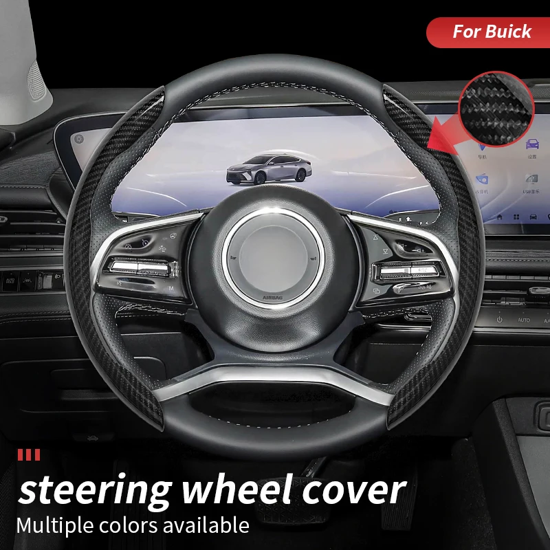 

For Buick Encore GX Verano LaCrosse Regal GL8 Buick Enclave Envision Peach Wood Grain Car Steering Wheel Covers Booster Cover
