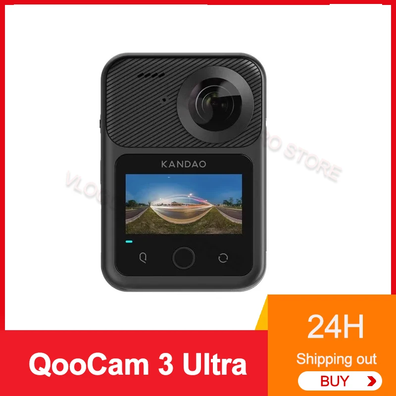 KanDao QooCam 3 Ultra 360 Action Camera 8K Waterproof Sports Camera with Dual 1/1.7 Sensors 96MP Photo HDR F1.6 Fast Aperture