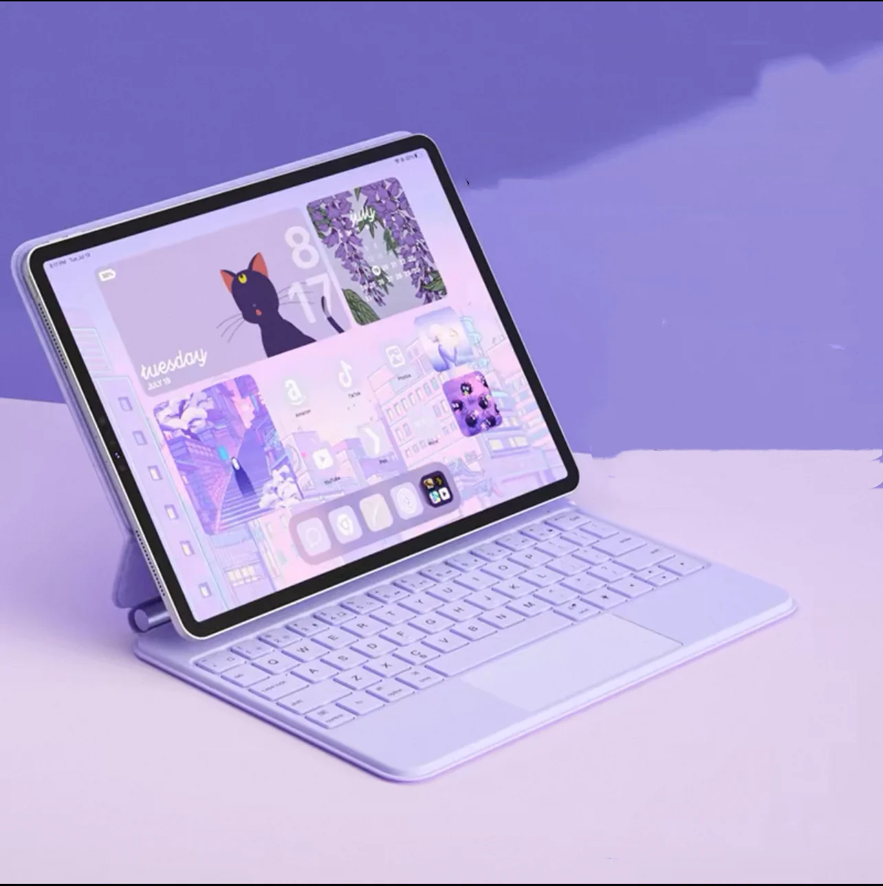 Magic Keyboard es adecuado para la cubierta protectora de la tableta iPad, la funda de succión magnética, el tacto flotante