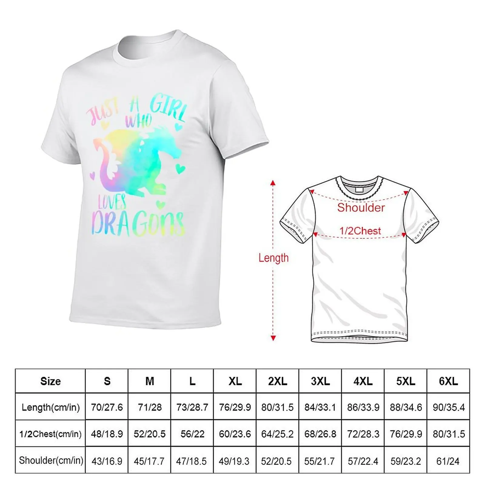 Just a Girl who loves Dragons T-Shirt t shirts for man pack cotton t shirt for man T-Shirt