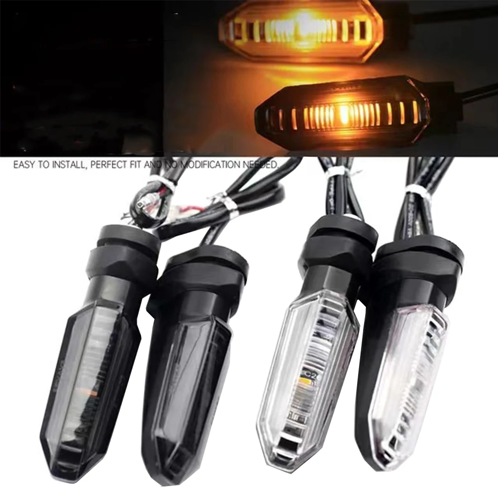 

2Pcs Smoke/Clear LED Turn Signal Light Indicator Lamp For HONDA CRF 250L MSX 125 Grom/SF CB 500X Motorcycle Accessory