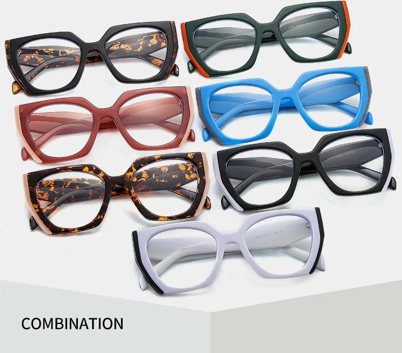 Luxus Marke frauen Sonnenbrille Mode Cat Eye Polygon Elegante Sonnenbrille Damen Vintage Brillen UV400 – Detail 3