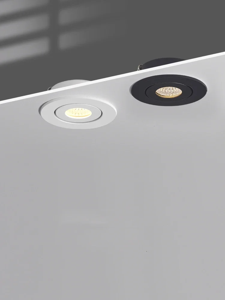 LED COB Spotlight 3W 5W LED Downlight Recessed Ceiling Lamp Adjustable Illumination Angle Ra≥95 Ultra Thin Compact Lamp Body