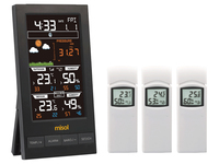 MISOL /1pcs misol Wireless weather station with 3 sensors, 3 channels, color screen