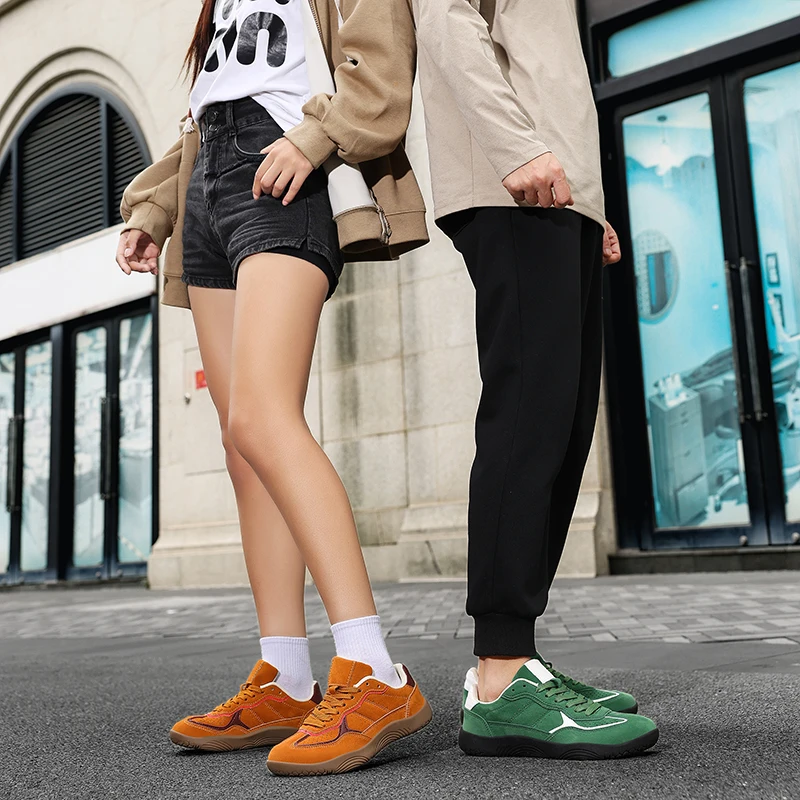 جديد للجنسين بيرفوت واسعة تو أحذية الجلود الاصطناعية الرجال أحذية رياضية في الهواء الطلق الانزلاق على أحذية مشي موضة شقة الرجال حذاء كاجوال #3