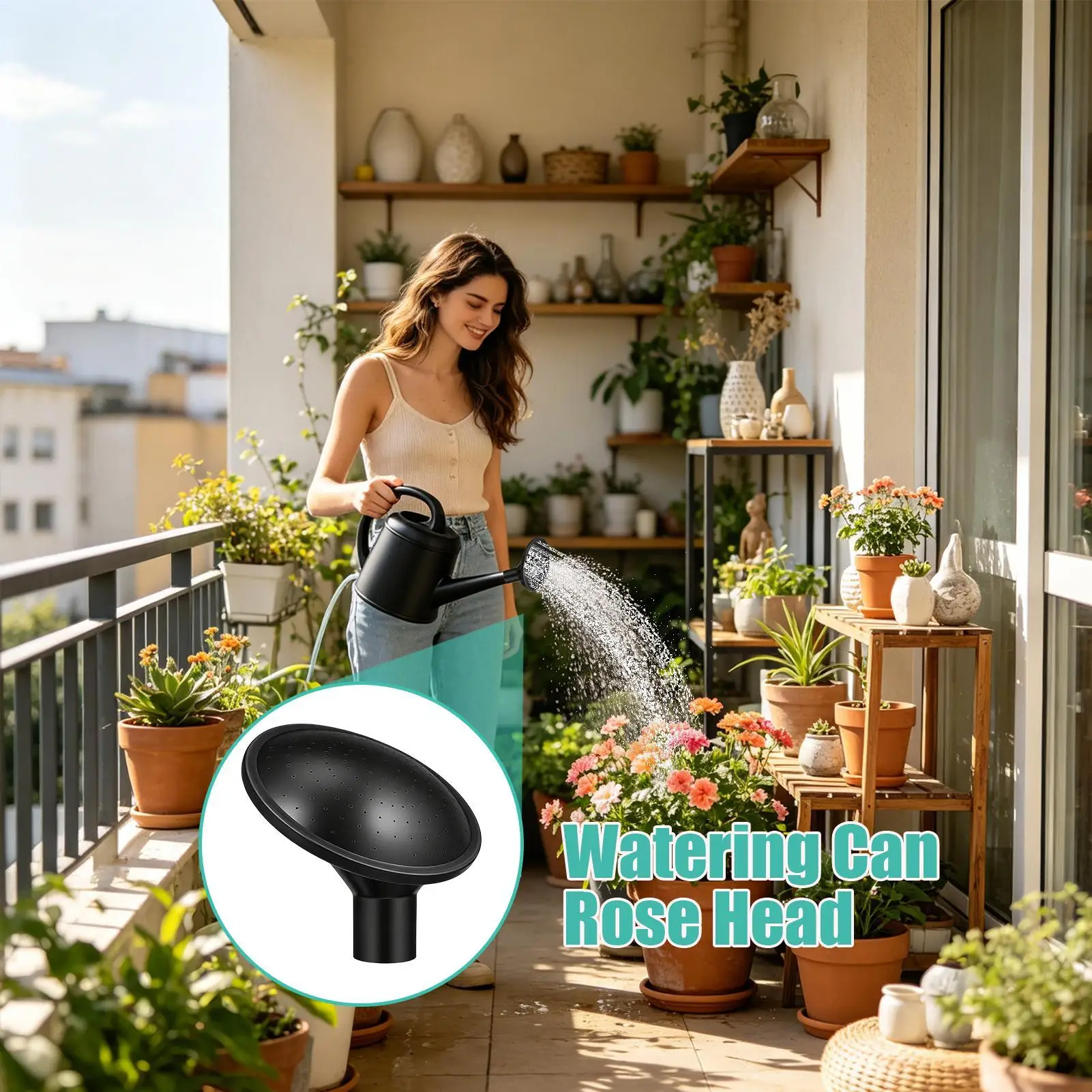 Garden Watering Can Rose Head Flower Shower Head Watering Can Replacement Nozzle Garden Shower Head Garden Plant Sprinkle