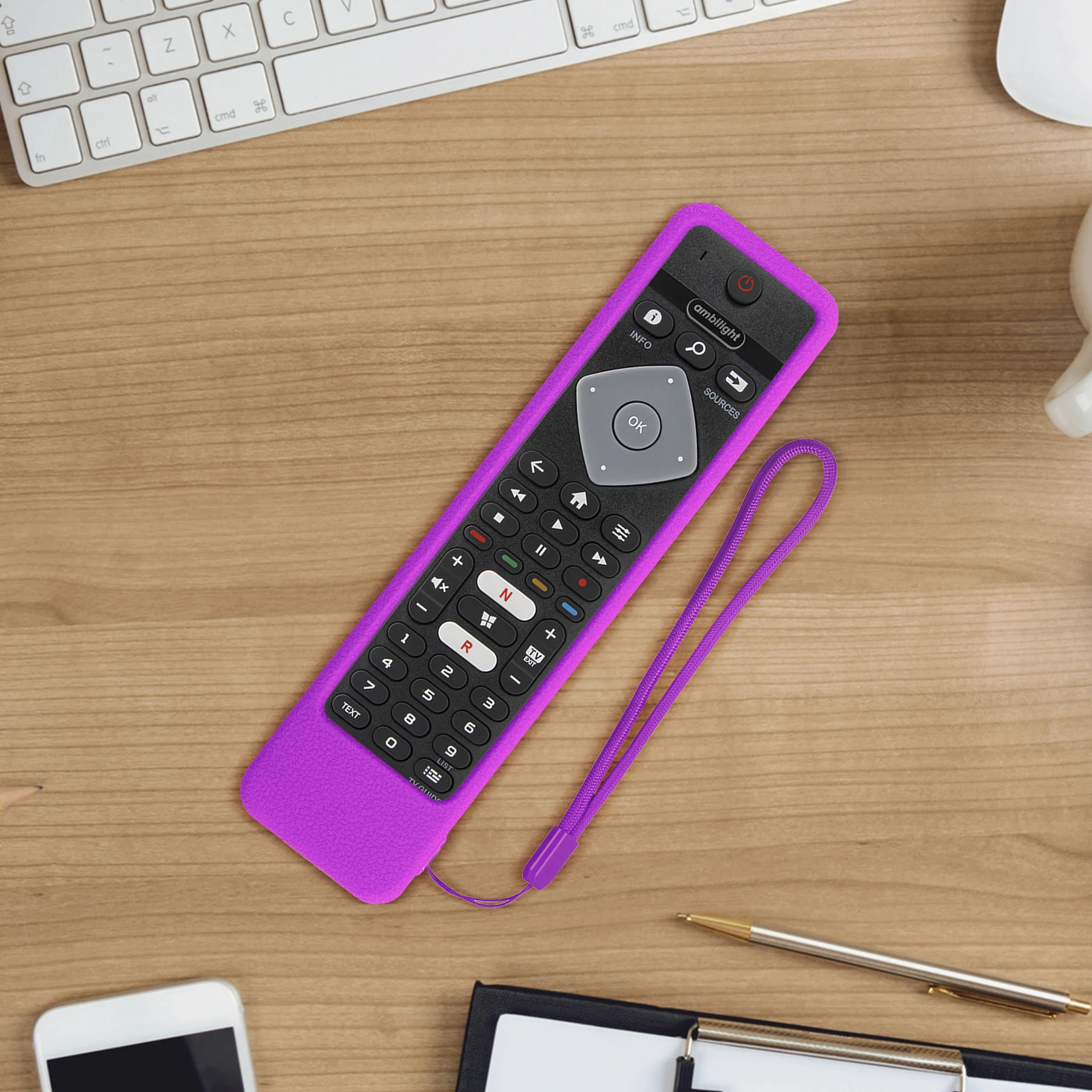 حافظة لجهاز التحكم عن بعد من السيليكون لتلفزيون فيليبس الذكي 55PUS7304 75PUS6754/12 65PUS6754 65PUS6704 55PUS6754 70PUS7304 غطاء مضاد للانزلاق