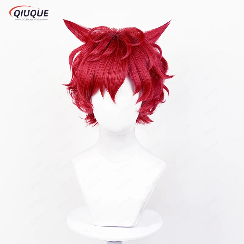 Heartsteel Sett Cosplay Wig Game LOL Short Red Heat Resistant Synthetic Hair Anime Cosplay Wigs + Free Wig Cap