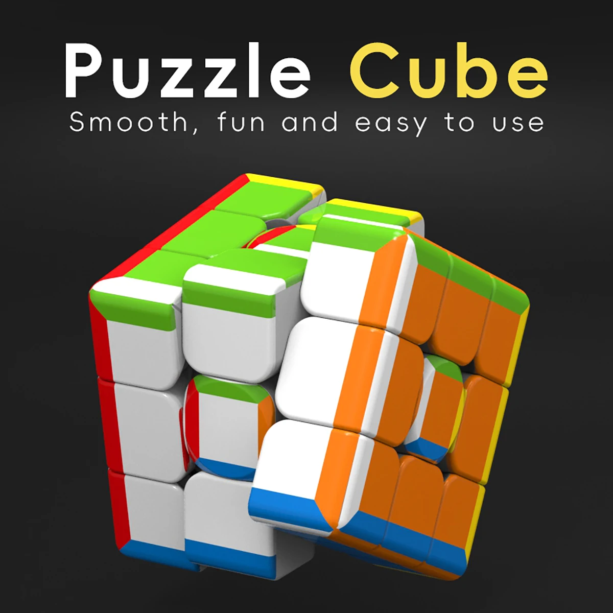 المكعب السحري 3x3x3 سريع تويست الأشعة فوق البنفسجية المطبوعة الملونة الإجهاد تخفيف لغز السلس المهنية سرعة لعبة لعبة للأطفال