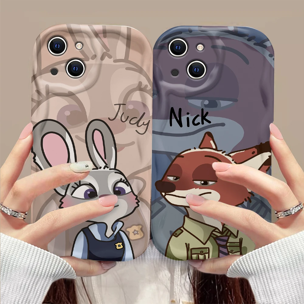 Disneys Zootopia Couples 3D Wave Case For Samsung A73 A72 A71 A55 A54 A53 A35 A34 A33 A25 A24 A23 A15 A14 A13 A05 A04 A03 4G 5G