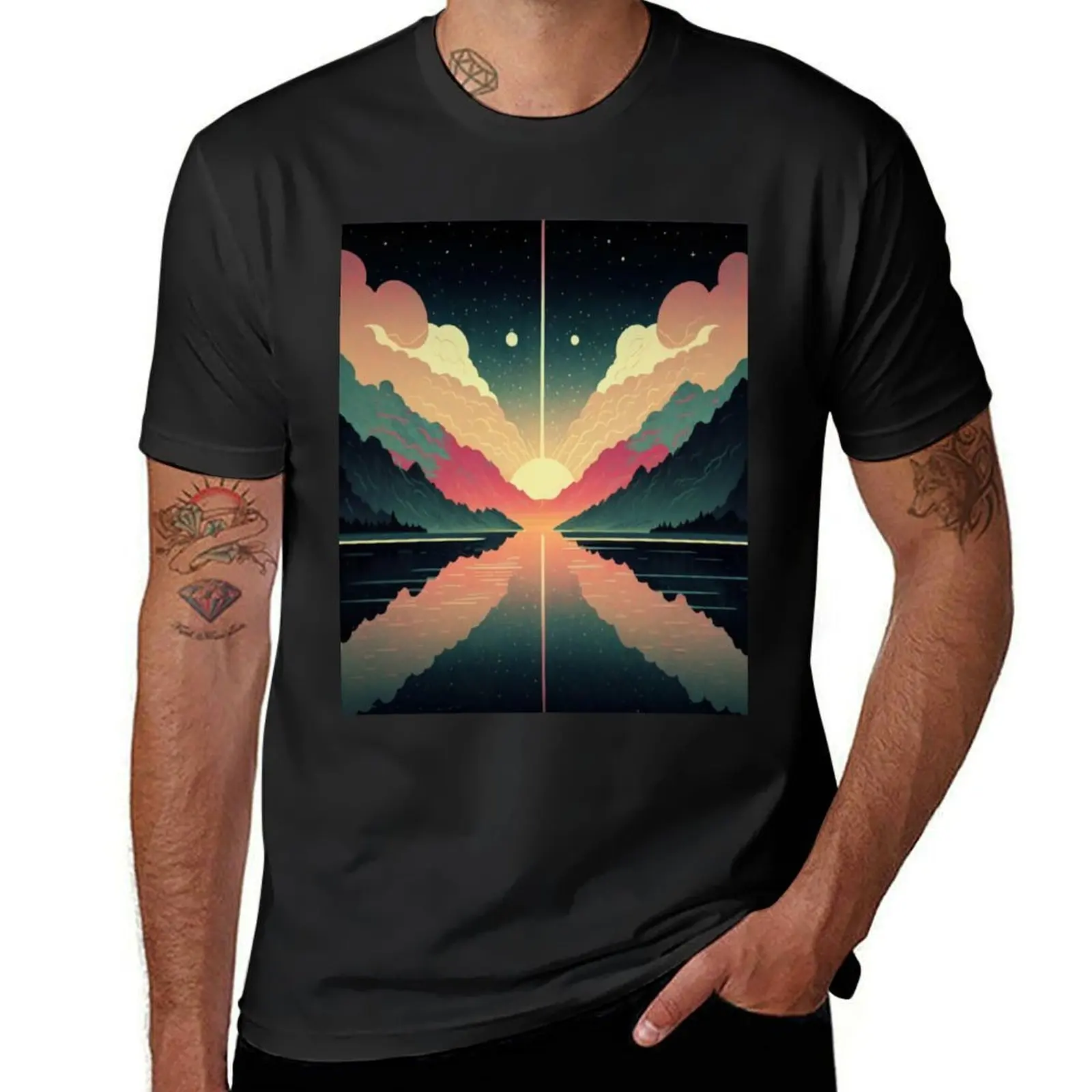 Star Lake T-Shirt Short sleeve tee customizeds t shirts for men pack