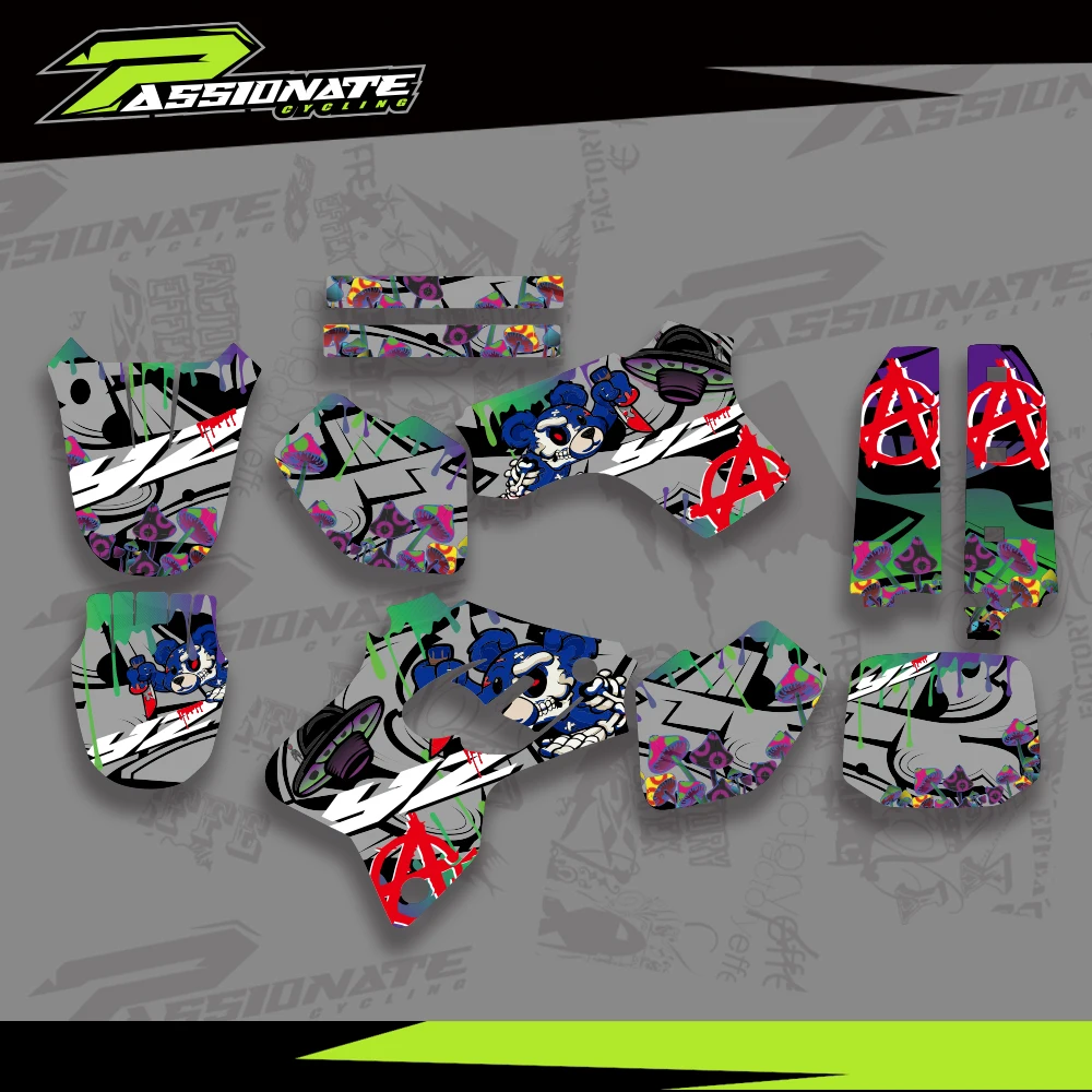 

For Yamaha YZ80 YZ 80 1993-2001 Motorcycle Graphics Decals Stickers Kits Number Name Background Custom