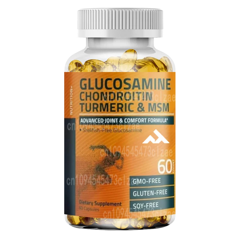 

Glucosamine Chondroitin Turmeric and MSM Advanced Joint and Cartilage Formula, Non GMO, 60 Capsules