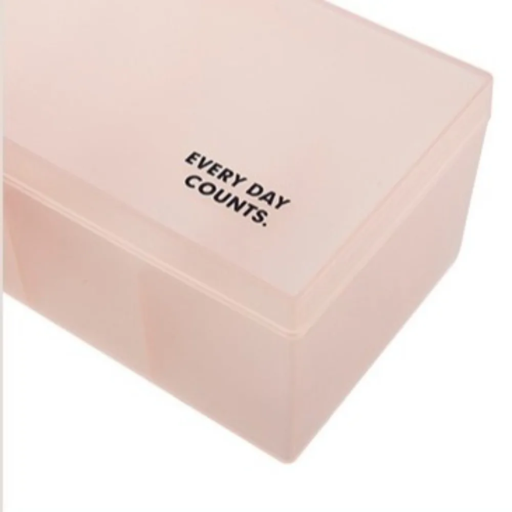 

Clear Data Cable Storage Box 7 Grids Jewelry Organizer Earphone Charger Case with Cover Large Capacity