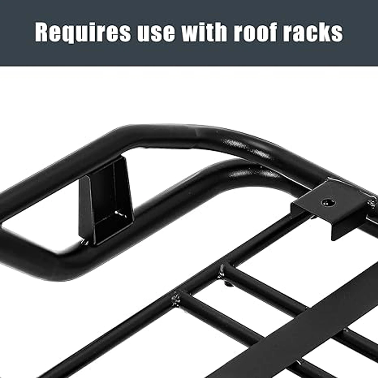 220 Lbs Capacity Lightweight Rooftop Cargo Basket - 63” x 43” x 6.3” Anti-Rust Roof Rack Perfect for Suvs, Cars, and Trucks