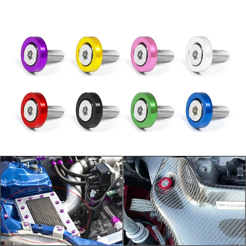 M6 Screw Washer, Car Mudguard, License Plate Frame, Decorative Washer, Modified Fixed Washer, 10 Pieces Set