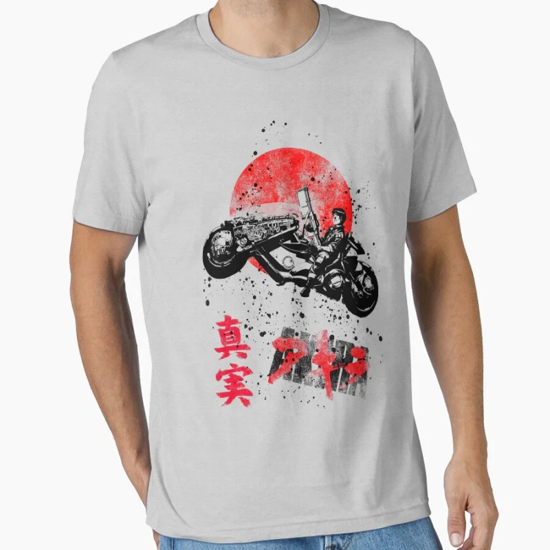 

80s Retro Anime Akira japan manga printed Short-sleeve crewneck T-shirt for men Large size Adult S-6xl Tops