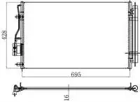 CHY015016 for air conditioning radiator SANTAFE 2,0-