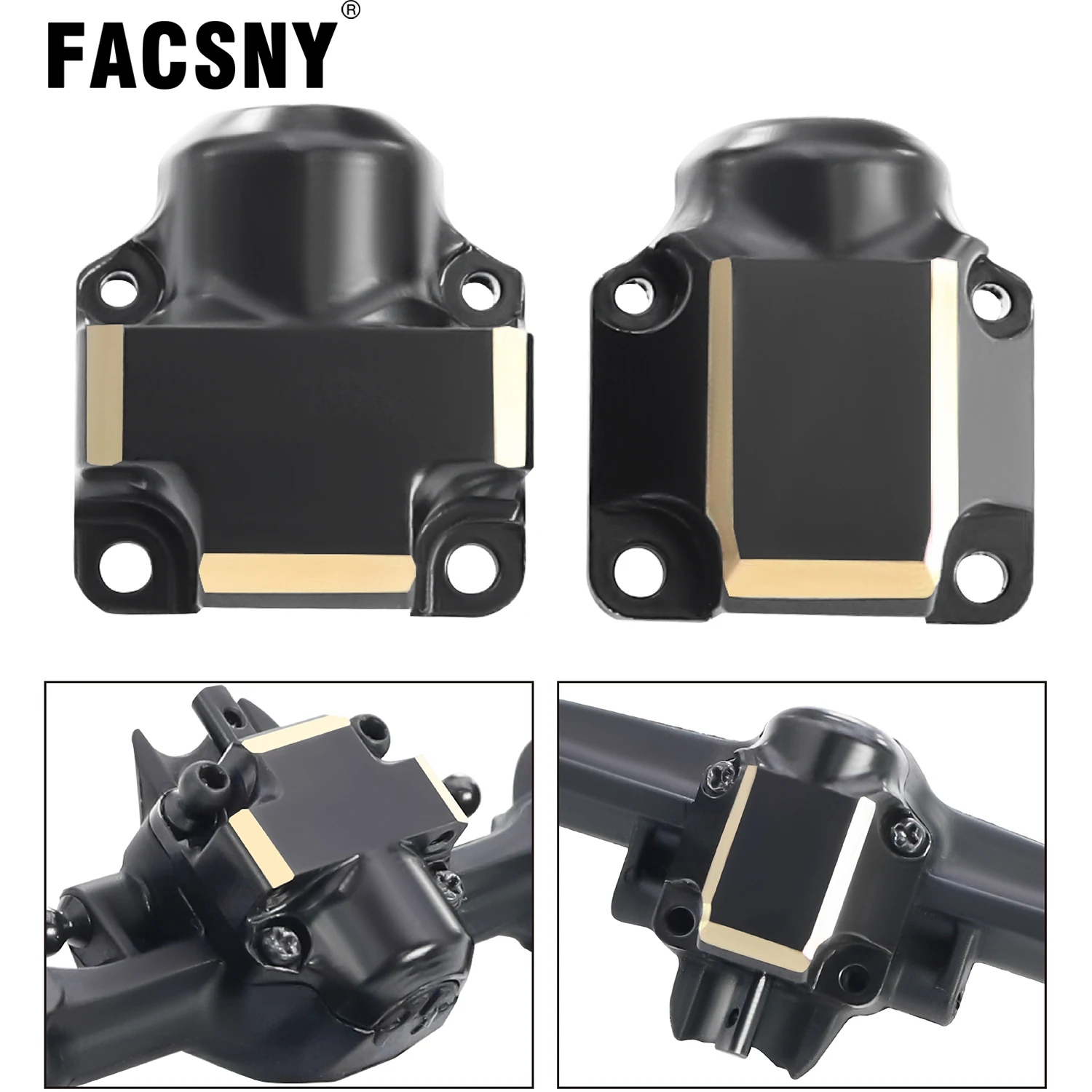 Black Coating Brass Front Rear Axle Cover Weights for RC Crawler AXIAL SCX30 Ford Bronco JEEP WRANGLER JLU Upgrade Parts