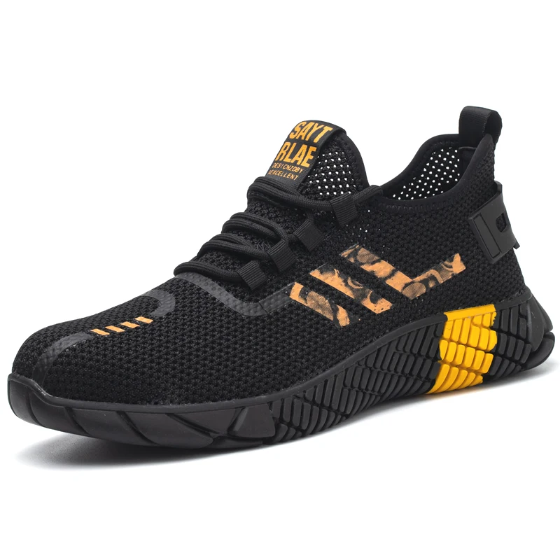 Work Sneakers Men Safety Shoes Construction Steel Toe Work Shoes Safety Boots Men Shoes Anti-puncture Working Summer kevlar