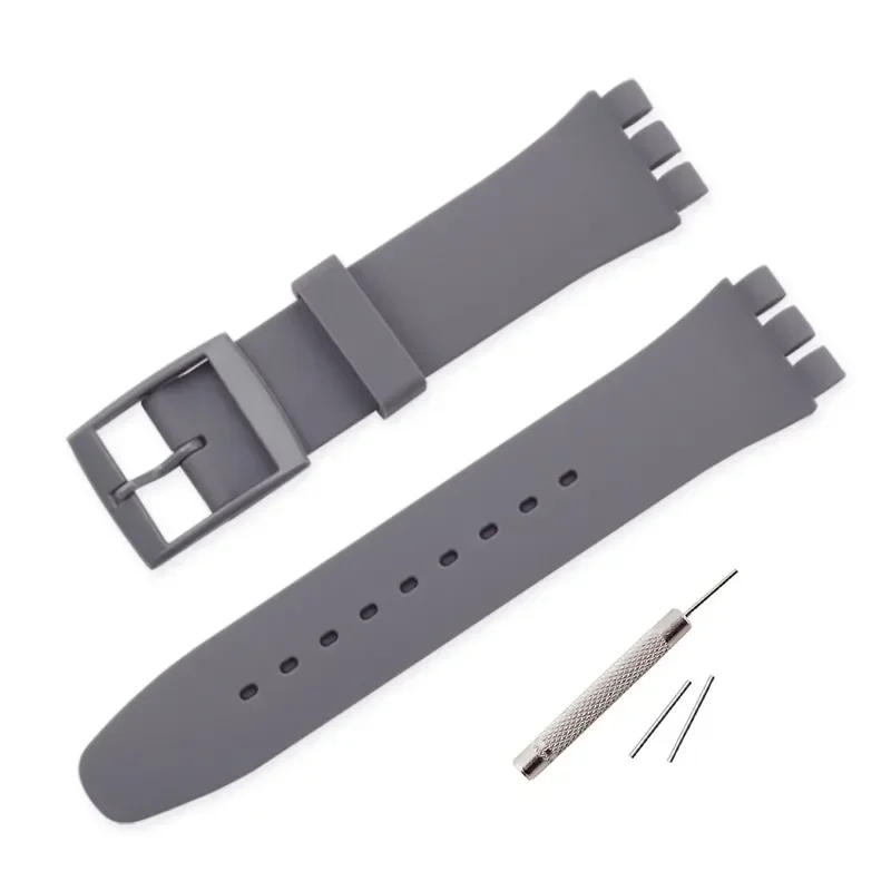 Kautschukarmband für Swatch, buntes Sportarmband, Ersatz-Armband, 16 mm, 17 mm, 19 mm, 20 mm, Silikon-Uhrenzubehör