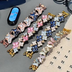 Oil Painting Style Hundred Flowers Strap Suitable For MIUI Xiaomi Bracelet 9/8/Pro/NFC Bracelet With Replacement Accessories