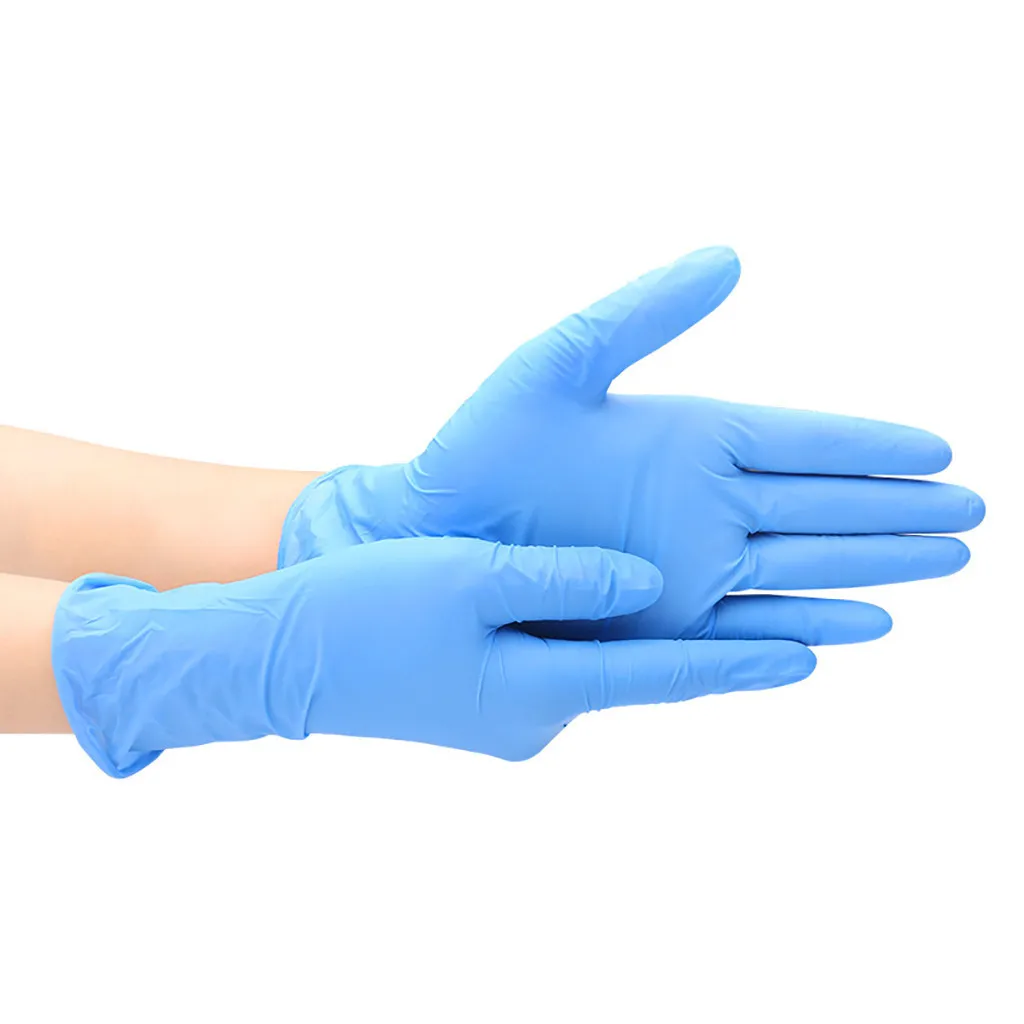 Rubber Comfortable Disposable Mechanic Nitrile Gloves Exam Gloves 10pcs