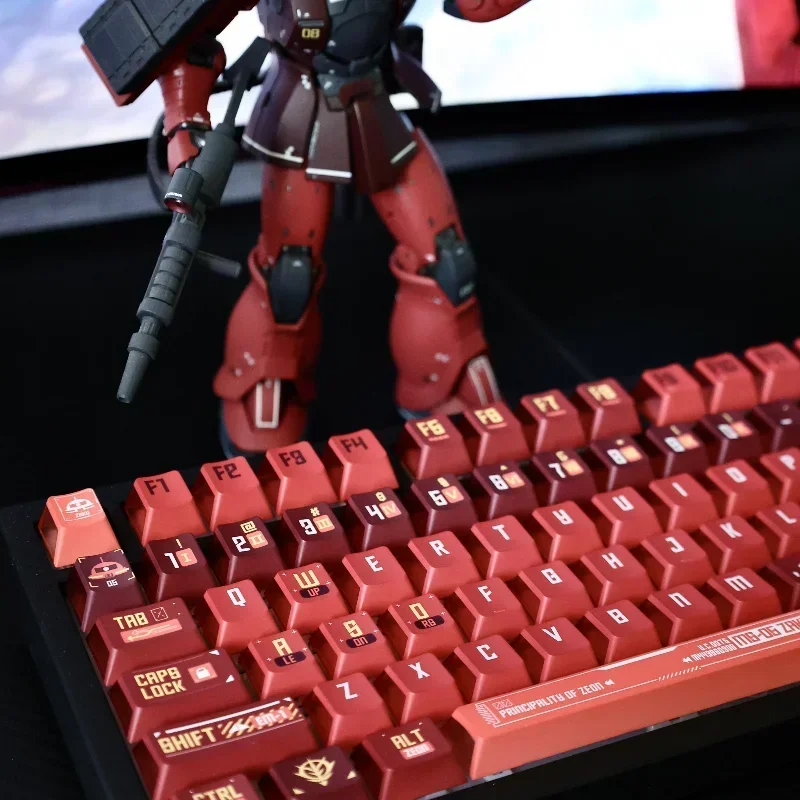 keycaps de tres lados tampa transparente chave para jogos mifuny vida futura zaku bluerain perfil cereja personalizado perfil bonito crush80 01