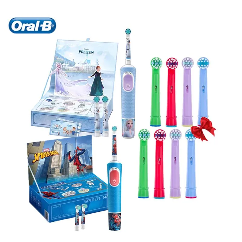 

OralB D103K 14 насадок для зубных щеток Уход за зубами детей с 2 напоминаниями чистки Приложение Интерактивный подарочный набор Электрическая зубная щетка