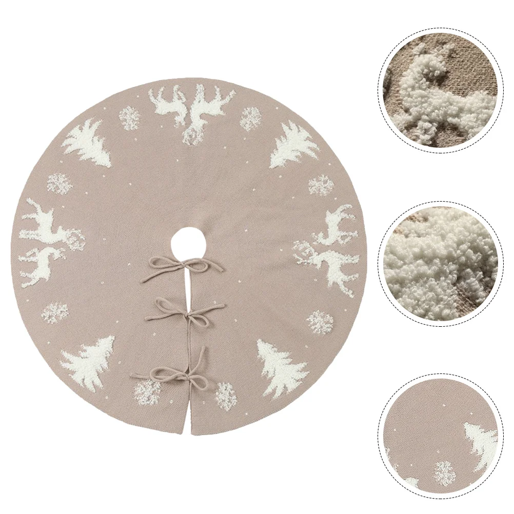 

1Pcs Christmas Tree Skirt Premium Material Decorative Floor Mat Xmas Tree Skirt Decorations Festive Party Home