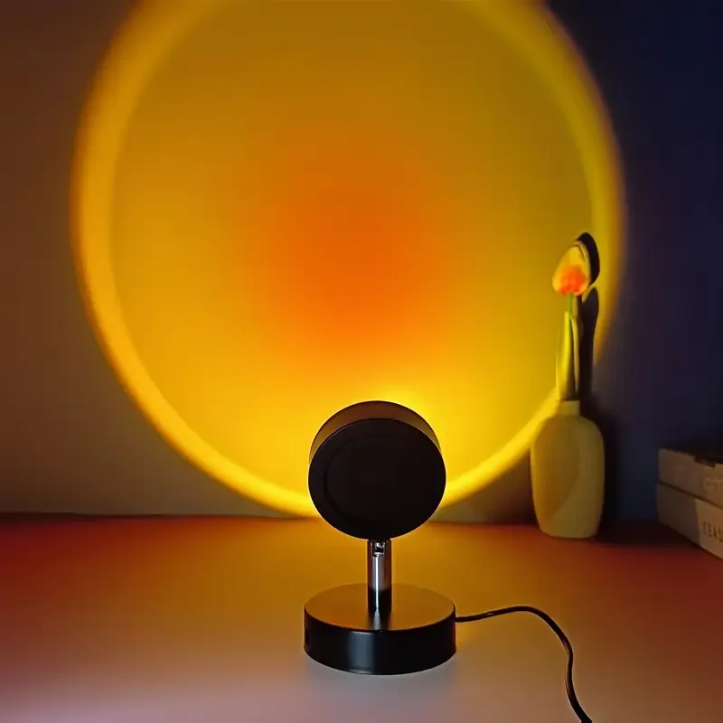 مصباح جو غروب الشمس، ضوء ليلي، مصباح بجانب السرير، مصباح غروب الشمس للتصوير الفوتوغرافي، مصباح غروب الشمس لغرفة النوم، إسقاط مصباح غروب الشمس