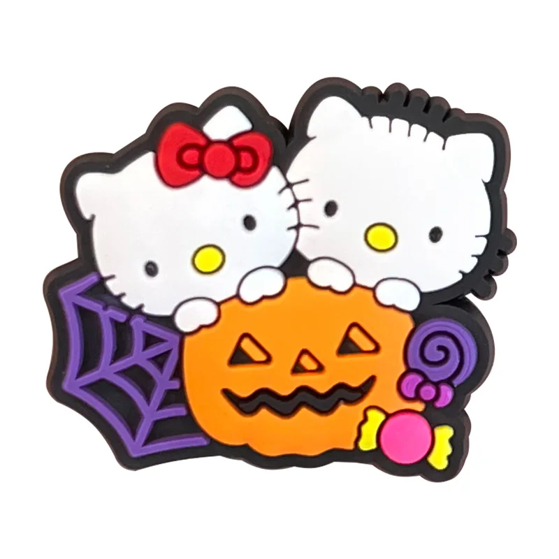 Miniso 1 Stuks Halloween Sanrio Schoen Bedels Voor Sandalen Slippers Decoraties Kuromi Pompoen Schoen Accessoires Kids Party Cadeau Idee