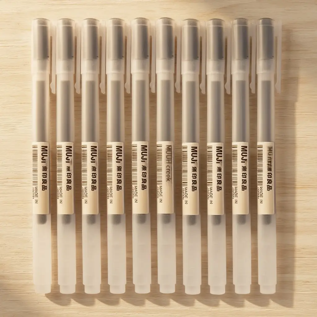 6/8 개/대 MUJIs 젤 펜 블랙/레드/블루 0.38/0.5mm 잉크 일본 컬러 펜 오피스 학교 볼펜 일본 카와이 문구