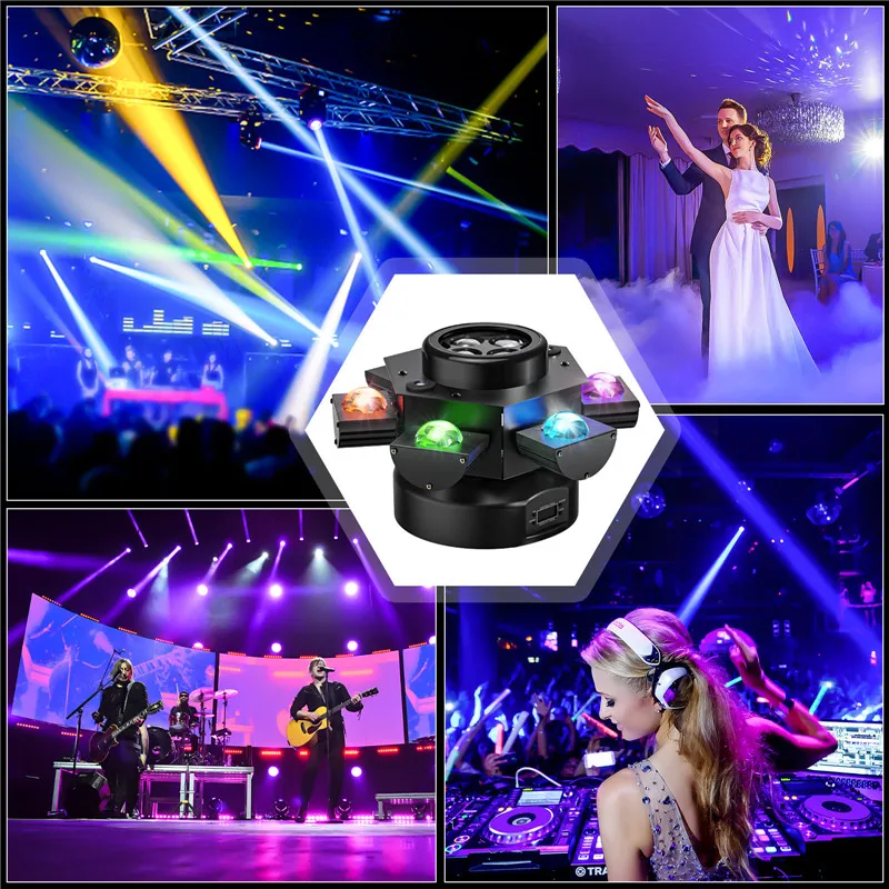 Bee\'s Eye Laser Lights, KTV Flash Lamp, Disco Party, DJ Colorido Rotating Laser Beam Lighting, Moving Head LED, Natal e Casamento