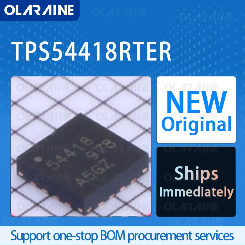 

5/10/100Pcs TPS54418RTER WQFN-16 original ic chip Switching regulators RoHS Voltage 4.5 V Current 4 A 1 Output Frequency 2 MHz