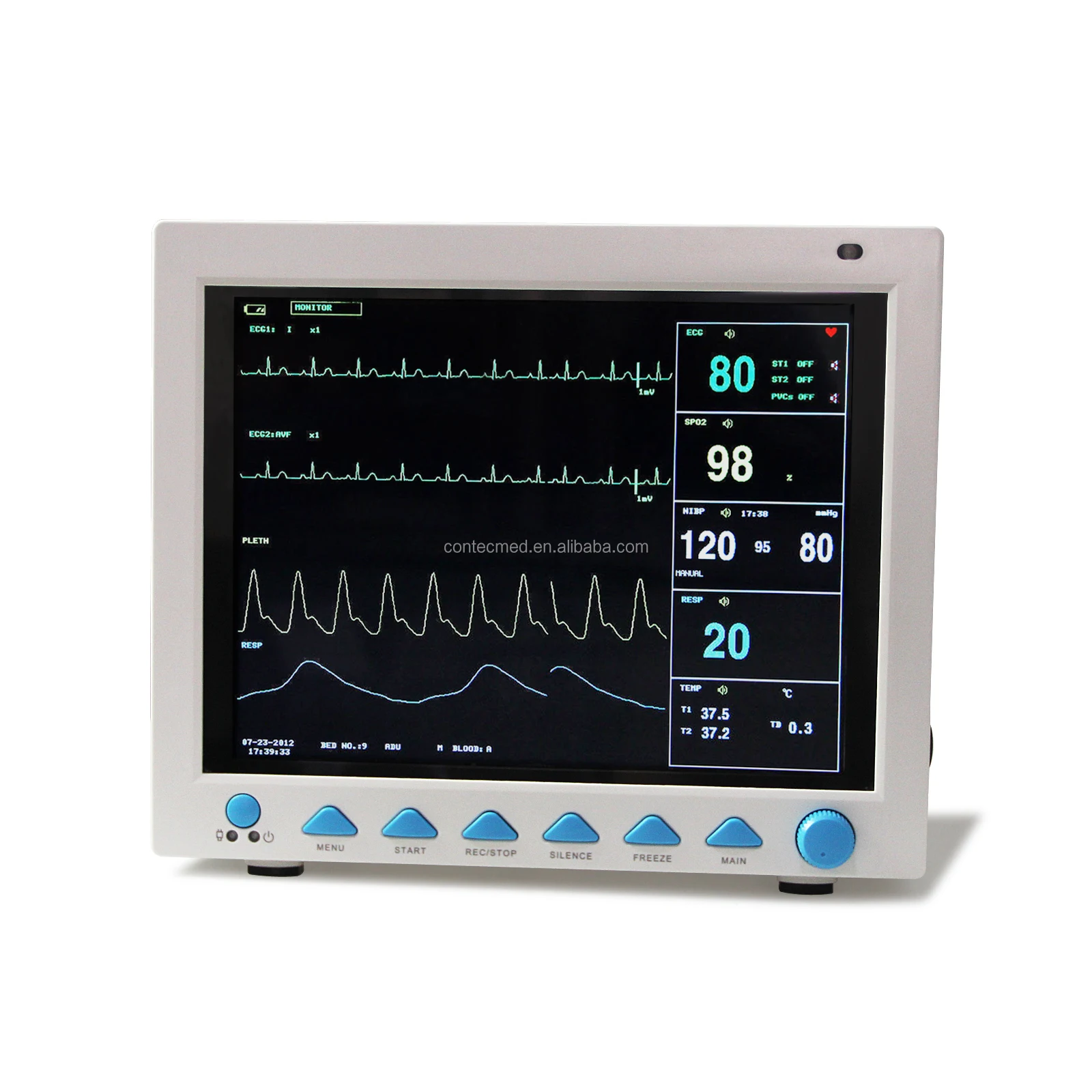 CONTEC CMS8000 المحمولة واي فاي عن بعد ing المريض الإسعاف ecg مسجل الحدث