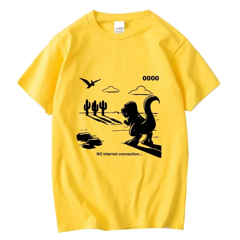 XINYI męska T-shirt100 % bawełna casualowa zabawny dinozaur T-shirt z nadrukiem luźna koszulka z okrągłym dekoltem z krótkim rękawem męskie koszulki Topss