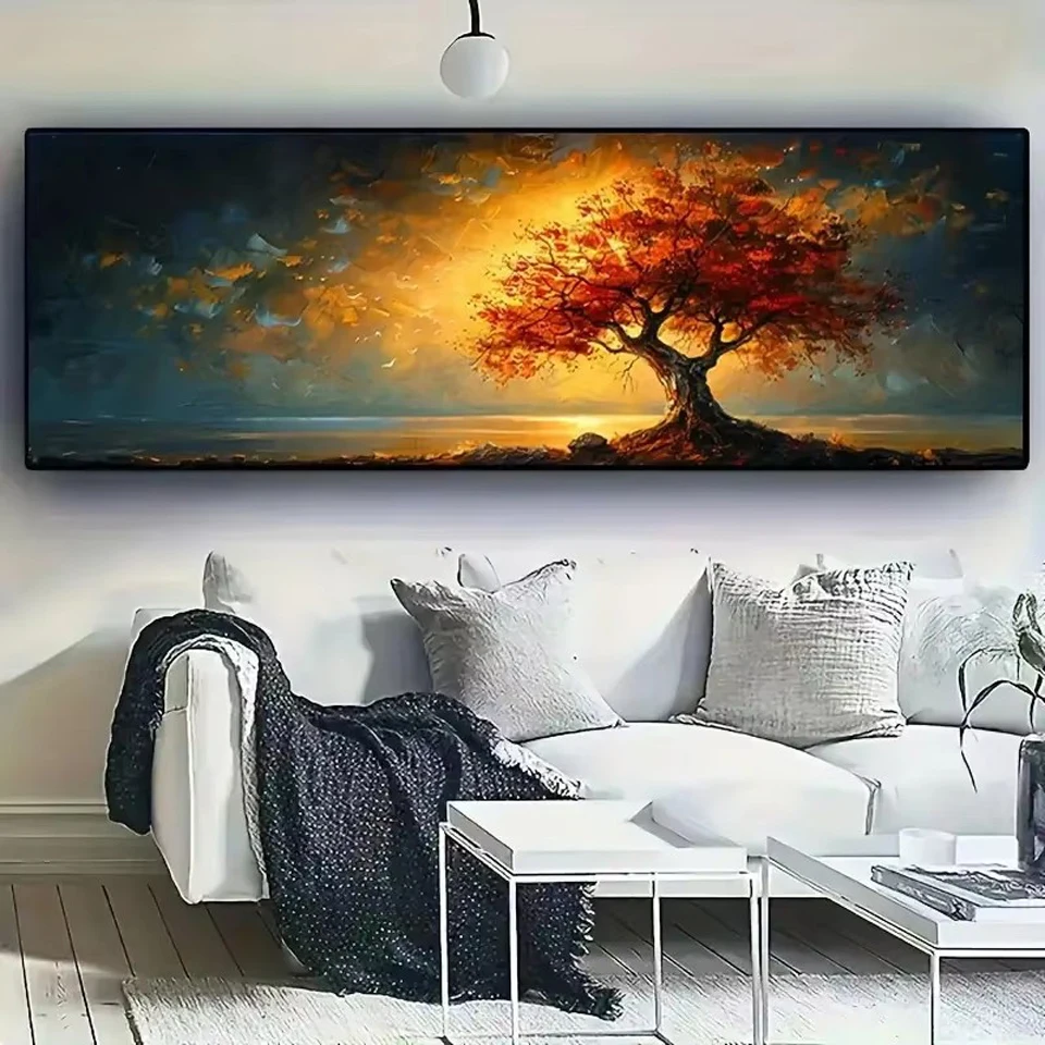 Large Tree of Life Diamond Painting Art Cross Stitch  Abstract Wall Art Modern Home Decor Diy Full Mosaic Embroidery Rhinestone