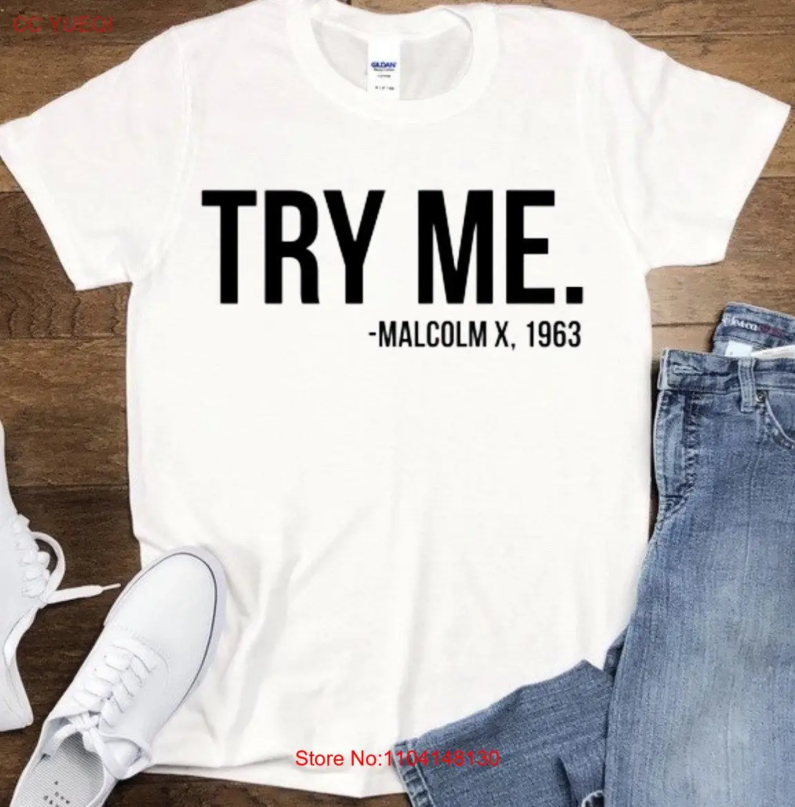 Try me Malcolm X 1963 T Shirt Justice Freedom History African American Fast Shipping long or short sleeves