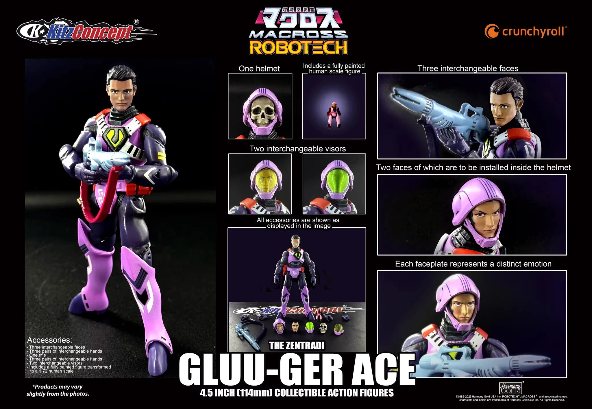 (มีสินค้าในสต็อก) ฟิกเกอร์ทหารเซ็นทราน KitzConcept ขนาด 1/72 จากอนิเมะมาโครส โรโบเทค ของสะสม พร้อมจัดส่ง