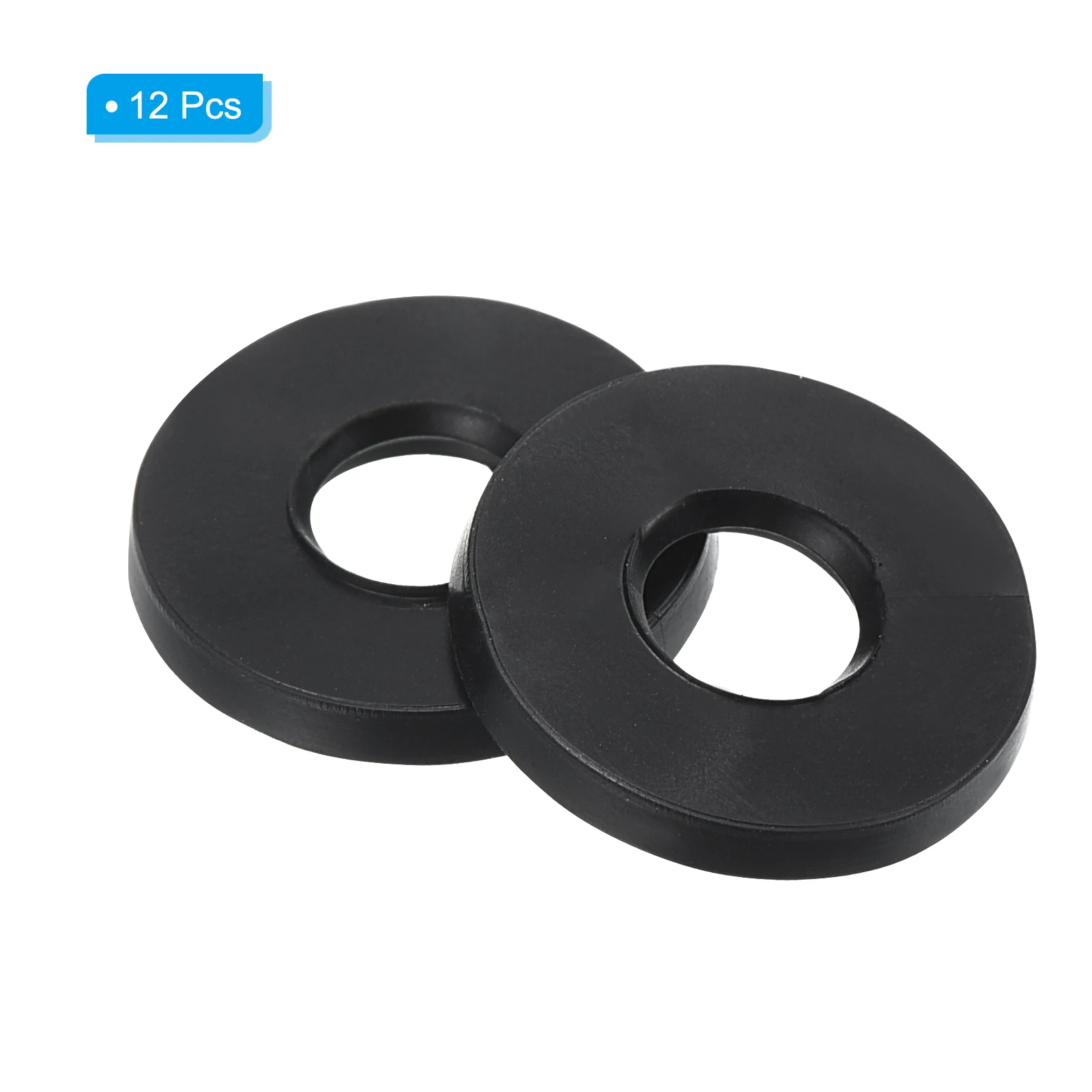 12Pcs Black Rubber Flat Washer M3 M4 M5 M6 M7 M8 M10 M12 M14 M15 M16 M20 M25 M30 M32 Plane Spacer Insulation Gasket Ring ForBolt