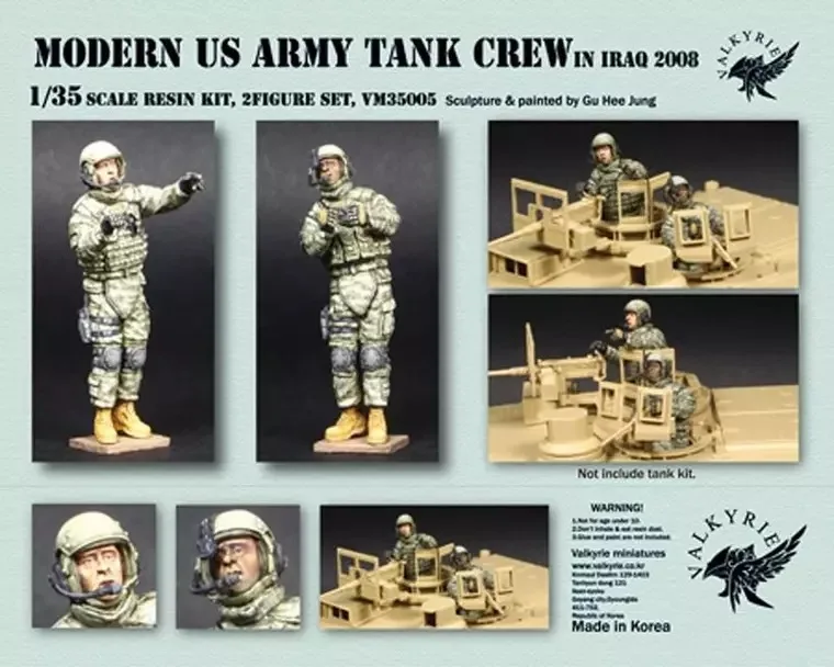 1/35 Resin Figure Model Kits Modern Military US Army Tank Crew 2 Figures Unassambled Unpainted 1935