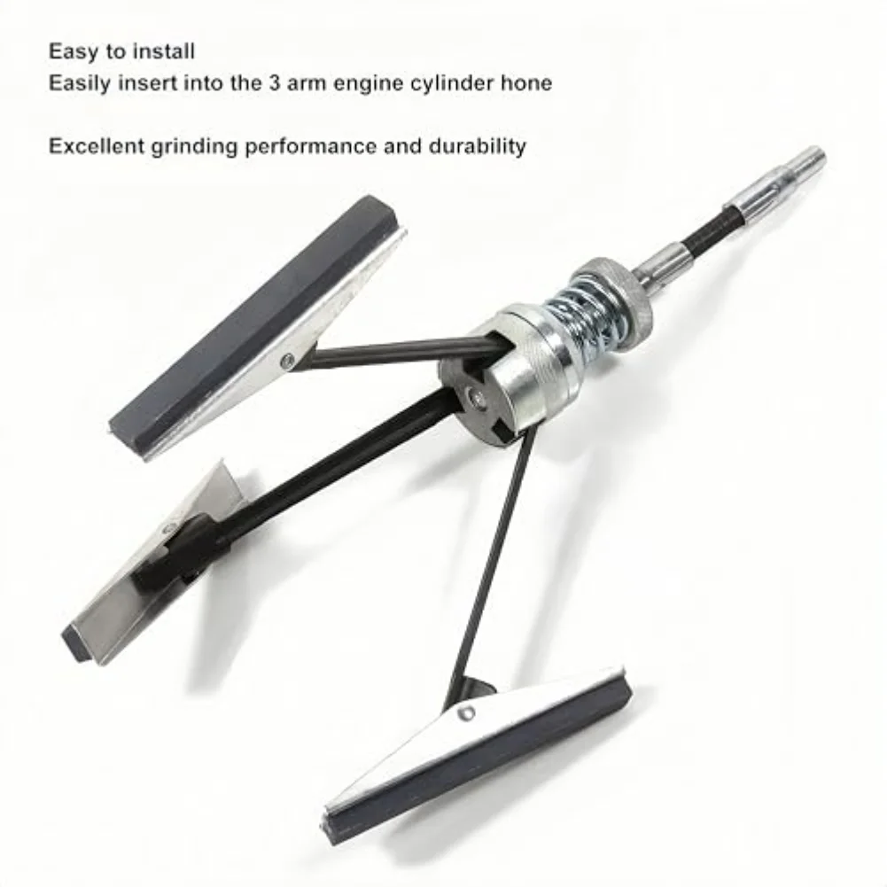 

3Pcs Engine Cylinder Honing Stones Set with 3 Arm Tool for Precise Engine Cylinder Grinding and Maintenance Applications