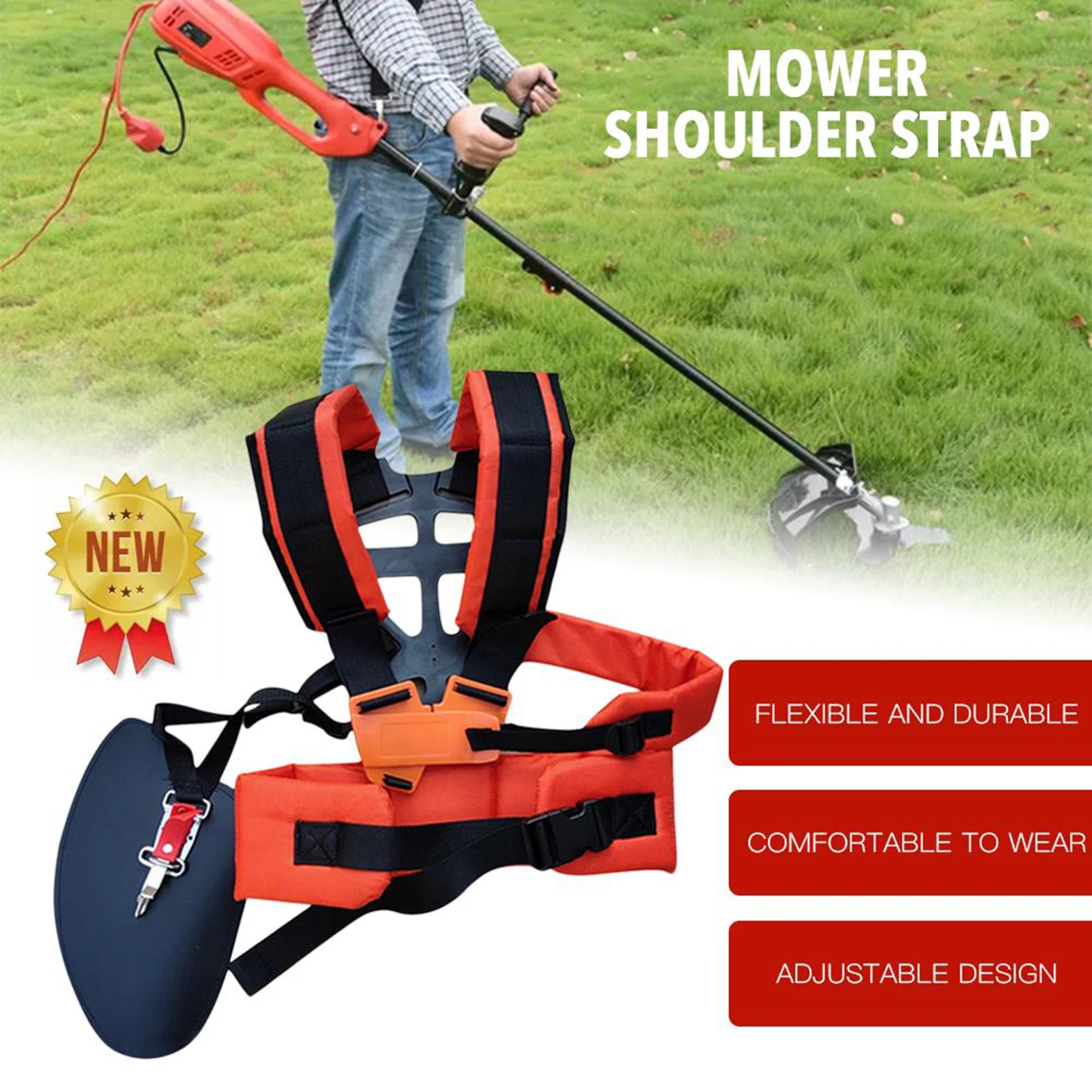 Trimmer Strap Double Shoulder Harness Adjustable Belt Comfort Labor-saving Universal for Weedeater Mower Brush Cutter