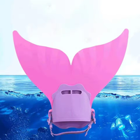 Children Mermaid Fins Training Pink Flipper Swim Diving Feet Tail Monofin Siamese Webbed Feet Seafront Pool Equipment Teenagers