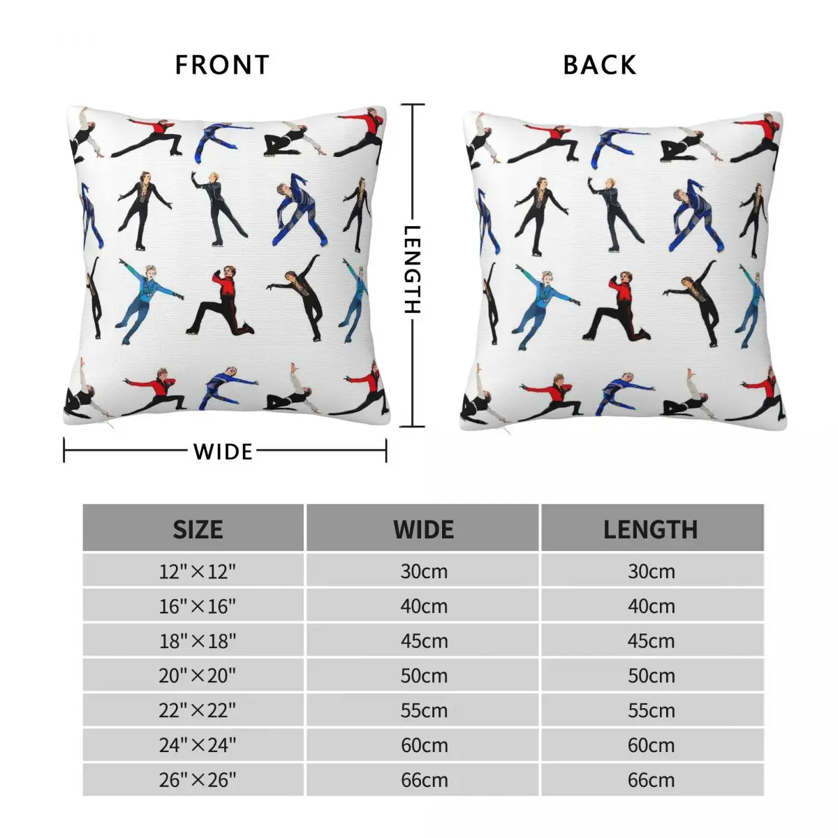 Ilia Malinin Figure Skater Pillowcase Polyester Linen Velvet Pattern Zip Decorative Sofa Seater Cushion Cover