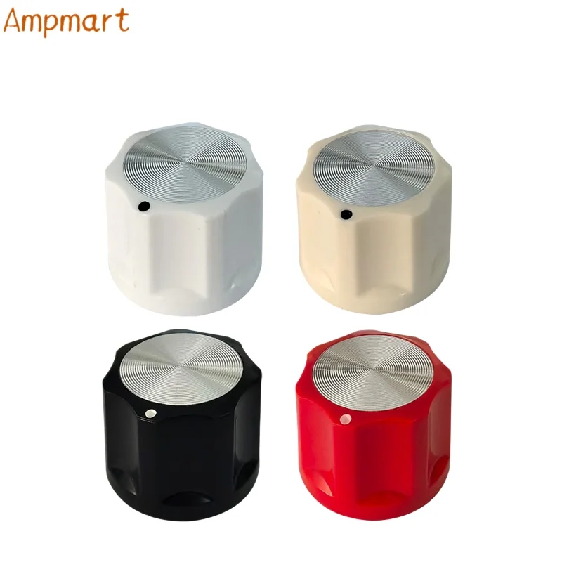 Ampmart 21x16mm Audio-Reglerknopf mit innenliegendem Kupfereinsatz, Potentiometerknopf für DIY-Gitarreneffektpedale und Röhrenverstärker – Detail 3