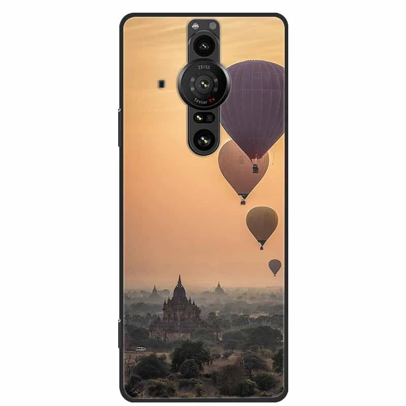 For SONY XPERIA PRO-I Case Original Soft Silicone TPU Phone Cases For SONY XPERIA PRO I Scenery Shockproof Back Cover New Fundas